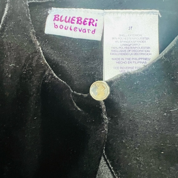 Blueberi Black Velvet crop‎ jacket size 2T - Picture 3 of 6